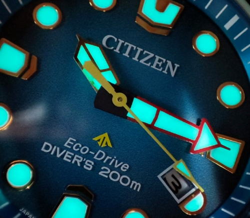 CITIZEN CITIZEN ECO-DRIVE PROMASTER DIVER MEN'S WATCH GOLD TONE BLUE DIAL BN0162-02X