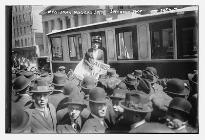 Photo:Mrs. John Rogers Jr. -- Suffrage shop