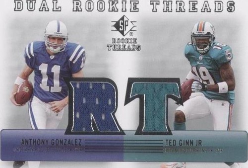 2007 SP Rookie Threads Anthony Gonzalez Ted Ginn Jr. #DRT-GG