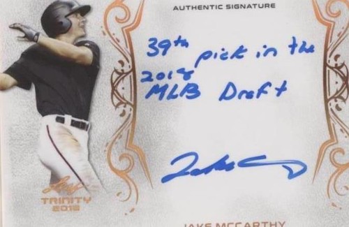 2018 Leaf Trinity - Jake McCarthy #A-JM1