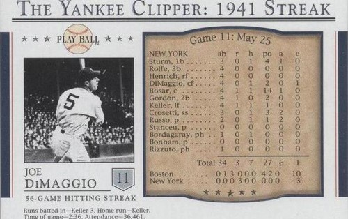 2003 Upper Deck Play Ball - Joe DiMaggio #S-11