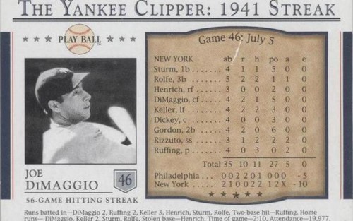 2003 Upper Deck Play Ball - Joe DiMaggio #S-46