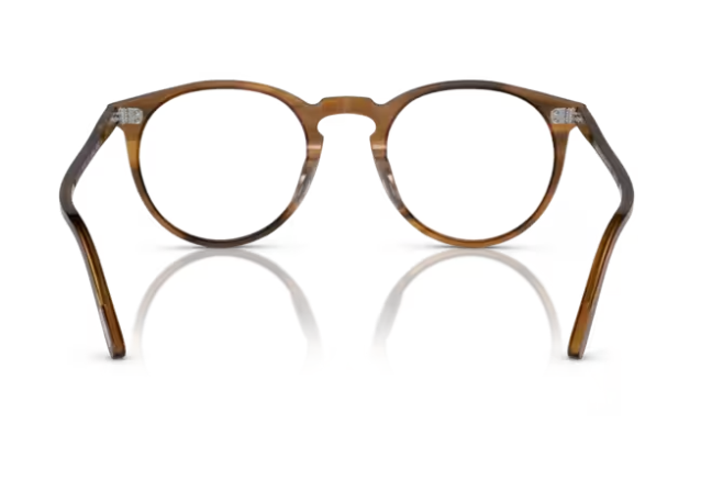 Pre-owned Oliver Peoples 0ov5183 O'malley 1011 Havana Round Men's Eyeglasses In Clear