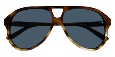 Pre-owned Gucci Gg1286s-004-59 Havana Havana Blue