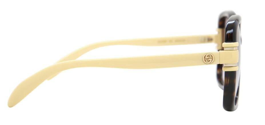 Pre-owned Gucci Gg1066s - 004 Havana/ Purple Gradient Butterfly Women's Sunglasses