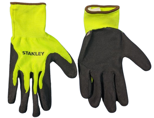 Stanley Foam Latex Gloves Work LARGE Paint Masonry Construction 6 Six Pairs