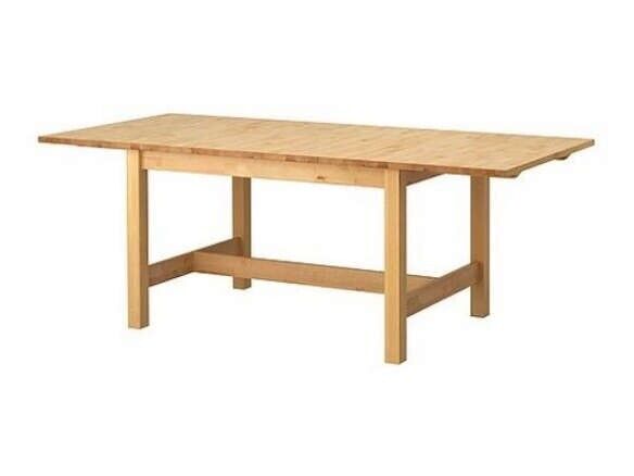 Norden Ikea Solid Wood Dining Table, Ikea Solid Oak Furniture