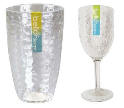 FLAMINGO WINE GLASS PICNIC PLASTIC Goblet Glasses Reusable BBQ Party GM2886OB UK