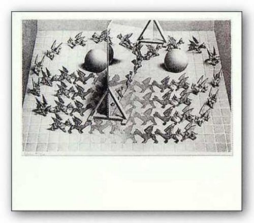 Magic Mirror Mc Escher Museum Art Print 21x25