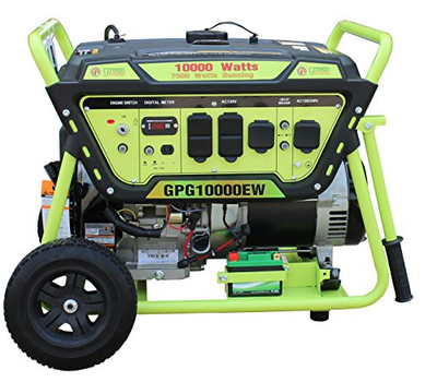 Green-Power America GPG10000EW 10000W Pro Series Recoil Electric Start Generator