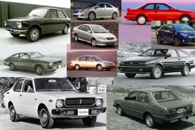 Toyota Corolla Evolution through the years | 24X36 inch POSTER | vintage classic