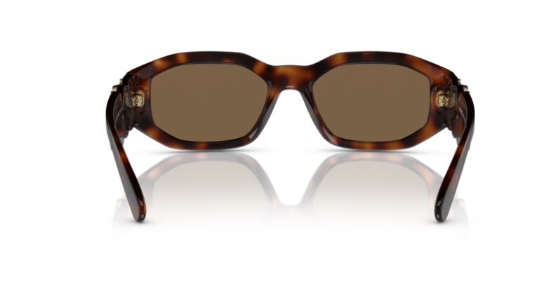 Pre-owned Versace 0ve4361 521773 - Havana / Dark Brown Square Men's Sunglasses
