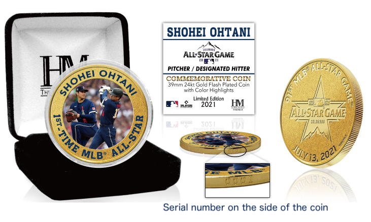SHOHEI OHTANI 2021 ALL STAR GAME 記念コイン MVP Shohei Ohtani 2021 MLB All-Star Game Gold Color Coin