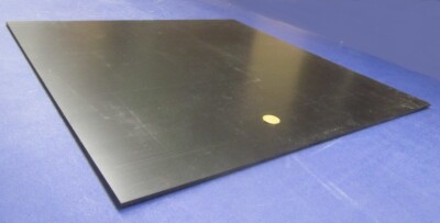 ABS Sheet Smooth on Both Sides, Black, .188'' (3/16'') x 24'' x 24'', 2 Units