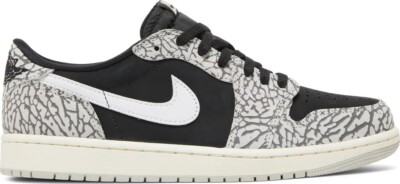 Мужские кроссовки Jordan 1 Retro Low OG Black Cement Blk//Grey/Wht (CZ0790 001)