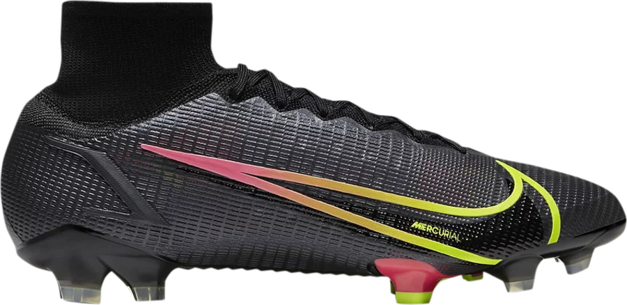 Pre-owned Nike Mercurial Superfly 8 Elite Fg Black Cyber Green Cleats Cv0958-090 Men's 9 In Off Noir