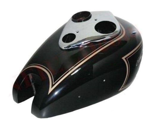 Black Painted Golden Stripe Gas Fuel Tank Ariel Square Four 4 Red Hunter  