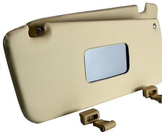 Sunvisor and Clips Set For Mercedes R107 W107 C107 Cream 560SL 1971–1989