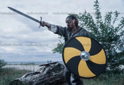Medieval Wooden Viking ROLLO VIKING SHIELD SCA LARP 24 Inches