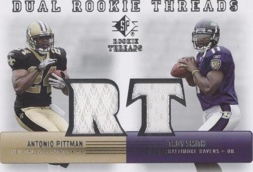 2007 SP Rookie Threads Antonio Pittman Troy Smith #DRT-SP