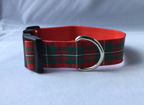 Dog Collar Scottish Douglas Modern Tartan Unique Funky Pet Handmade Plaid Clan