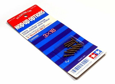 Tamiya RC Model 3x18mm Titanium Countersunk Screw 10pcs 53019
