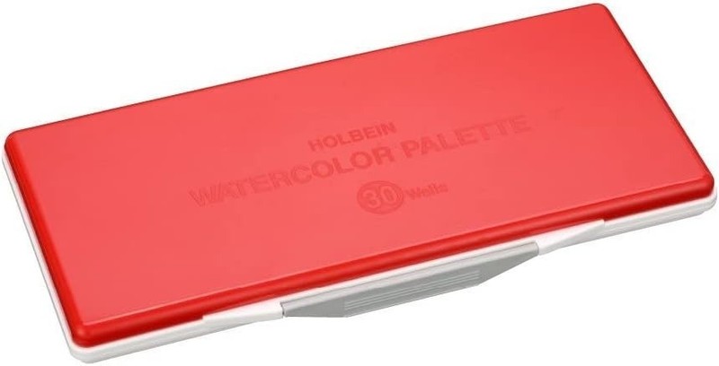 HOLBEIN Watercolor Palette with Removable Small Rooms 30 Compartments Red