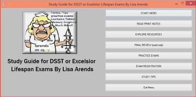 CLEP DSST Excelsior College Lifespan Development CD Study Guide Practice Exams