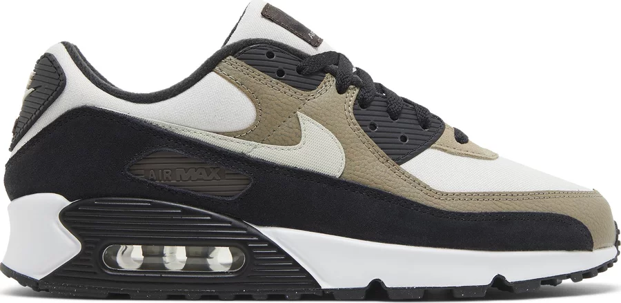 

Мужские кроссовки Nike Air Max 90 Baroque Brown White Black Khaki Green DZ3522-001 9.5, Коричневый, Nike Air Max 90
