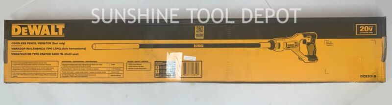 DeWalt DCE531B 20V Max* 14000 VPM Concrete Pencil 1- 1/8" Vibrator, Bare Tool