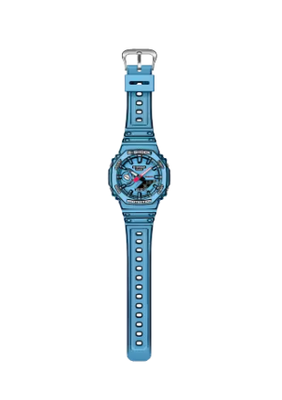 Pre-owned Casio G-shock Manga Theme Ga-2100mng-2ajr Men's Watch Octagon Blue From Japan