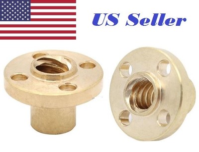 2Pcs TR8 Brass Trapezoidal 8mm  Lead Screw nut pitch 2 lead 8 (4 starts)