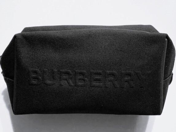 バーバリー　BURBERRY Burberry Embossed Logo Unisex Canvas Toiletry Shave Bag