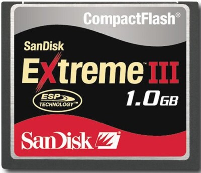 *NEW* SanDisk Extreme III 1GB CompactFlash CF SDCFX3-1024 Memory Card with Case