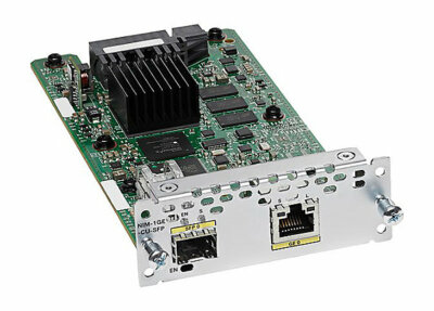 CISCO NIM-1GE-CU-SFP  1-Port Gigabit Module Dual Mode RJ45 SFP  NIM-1GE  TESTED
