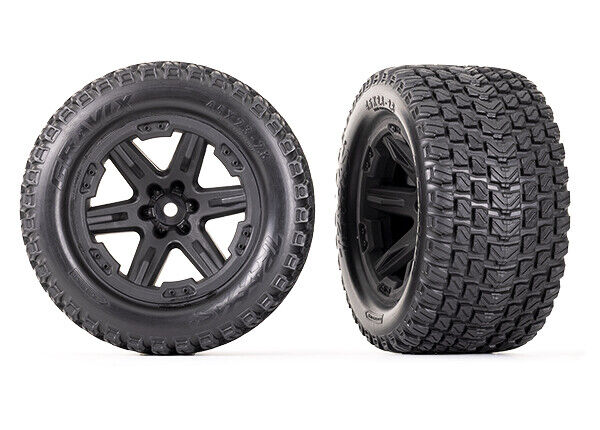 Traxxas 6764 - Gravix Tires & 2.8" RXT Wheels, Black (2)