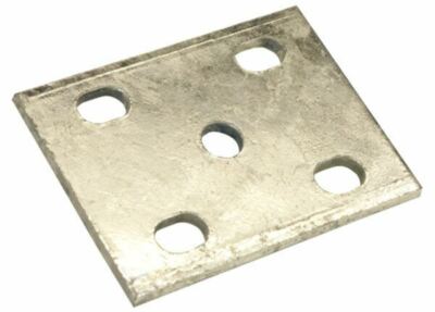 Axle Tie Plate Flat Galvanized for 1/2'' U-Bolt, CE Smith 20044GA