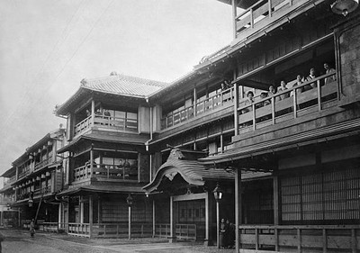 Group of geishas in a bordello 1910 OLD PHOTO
