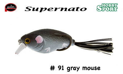 MOLIX SUPERNATO CRANK BAIT IBRIDO COL 91 GRAY MOUSE SPINNING BLACK BASS