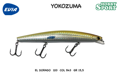 EL DORADO 120 COL B43 15,5 GR FLOATING MINNOW YOKOZUNA SPINNING SPIGOLA B. BASS