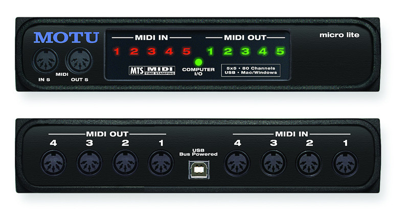 MOTU Micro Lite 5x5 Expandable USB Midi Interface for sale online