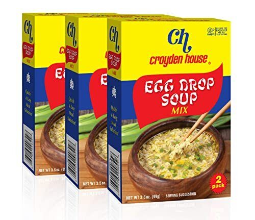 Croyden House Egg Drop Soup Mix 3.5oz (3 Pack, Total Of 6 Envelopes)
