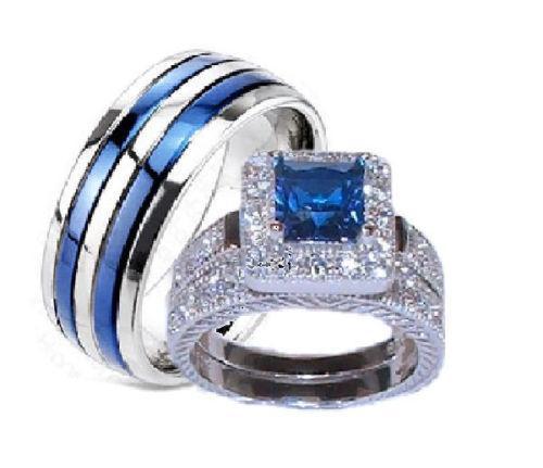 Ideas 25 of Blue Wedding Band Sets