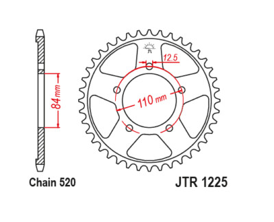 JT Steel Rear Sprocket 40 40T Tooth Rebel 300 500 CB500 2017-2022