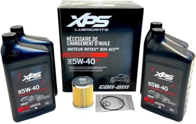 Can-Am Maverick X3 OEM 5W-40 Full Synthetic Oil Change Kit 9779489