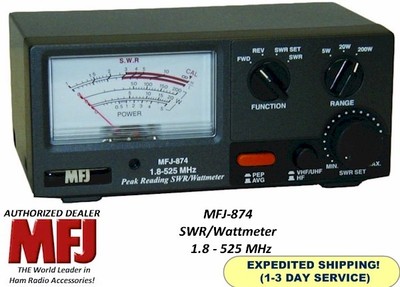 MFJ 874 SWR & Wattmeter 1.8-525 MHZ, 200 Watts, GrandMaster Series. Buy it now for 104.45