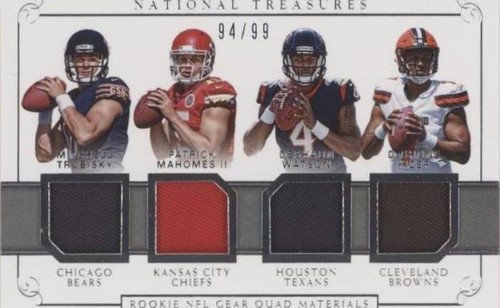 2017 Panini National Treasures Deshaun Watson Deshone Kizer Mitchell Trubisky #16