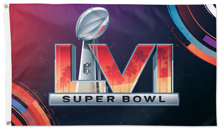 SUPER BOWL LVI (Los Angeles 2022) 3'x5' DELUXE NFL Game Logo Superbowl FLAG