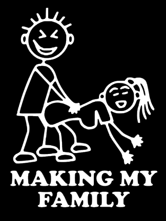 M*king My Family car Decal JDM Funny Decal for Car, Windows, Outdoors, Comp