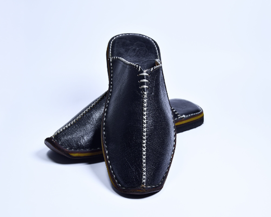 【まる子】CONSTRUCTIVE HEEL BABOUCHE Amazon.com: Moroccan babouche slipper, Leather slipper